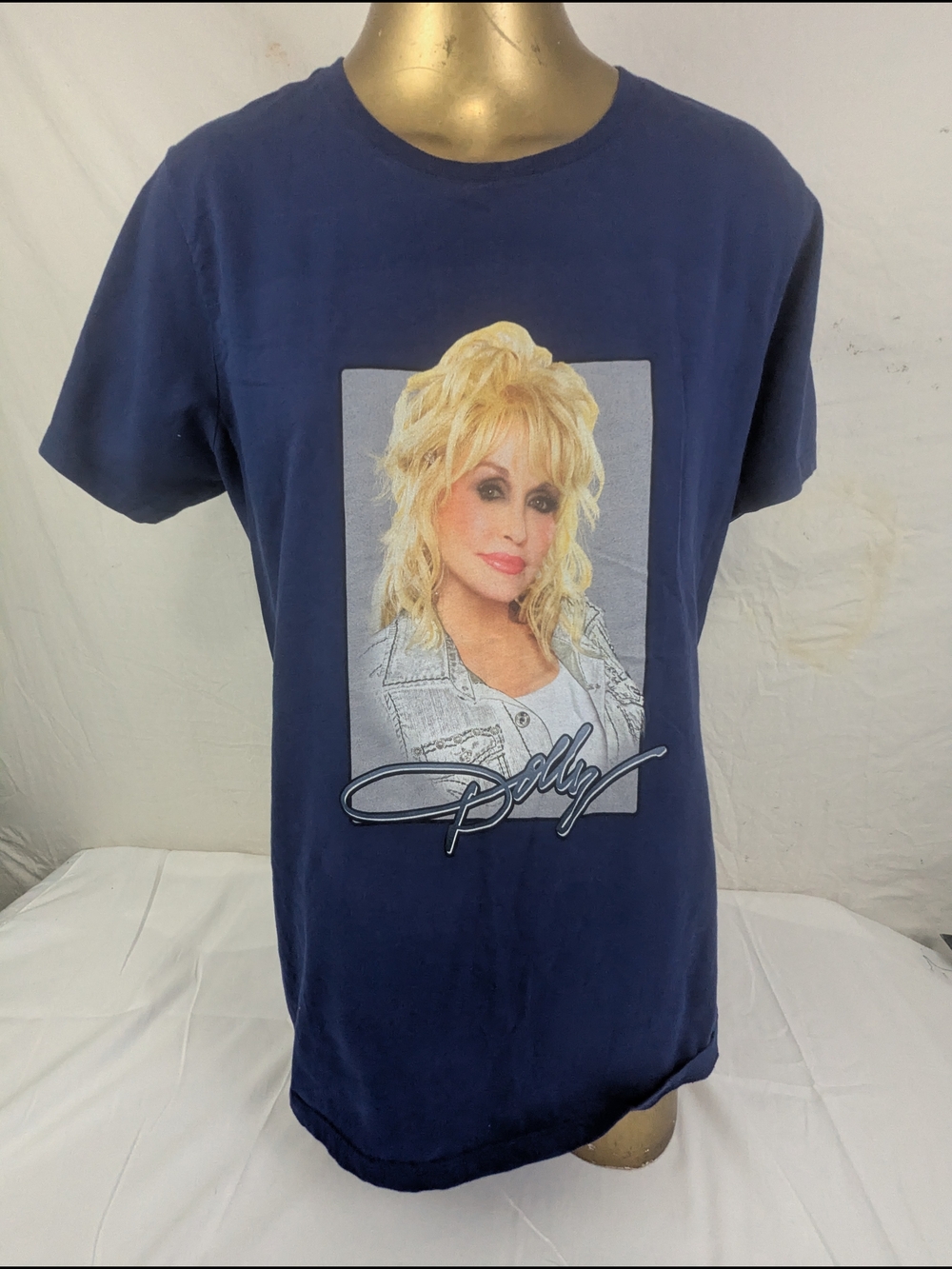 Dolly Parton Women's NWOT Blue Tee Shirt - Colorful Graphic Size Large